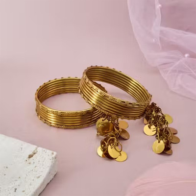 Balasundri Metal Gold-plated Bangle Set(Pack of 2)