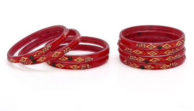 1st Time Glass Bangle Set(Pack of 8)