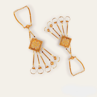 ramimitation Alloy Cubic Zirconia Gold-plated Hand Thong(Pack of 2)