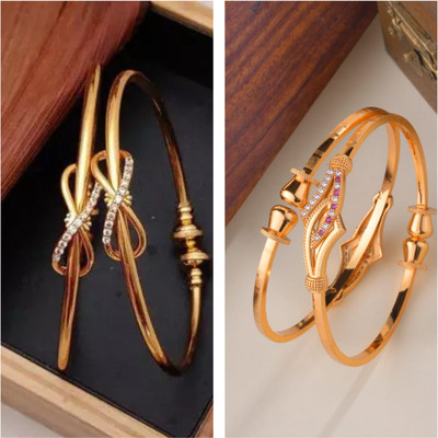 BIMIJEWEL Alloy Gold-plated Bangle(Pack of 4)