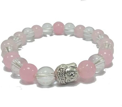 DVISHA Stone, Rose Quartz, Clear Quartz Beads, Crystal Bracelet