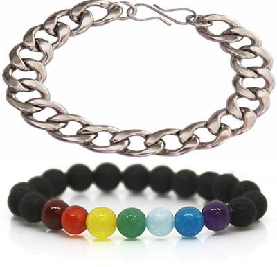 IKONKARR Stone, Stainless Steel Bracelet(Pack of 2)