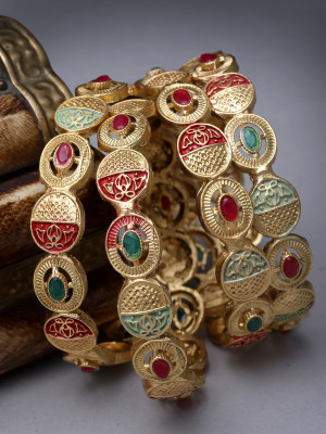 Sukkhi Alloy Gold-plated Bangle Set(Pack of 4)