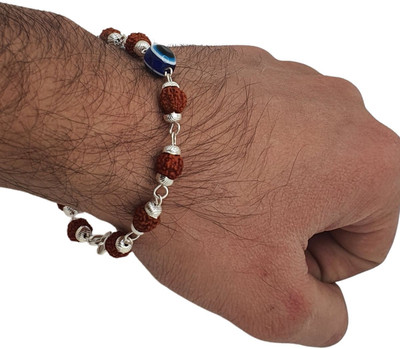 kripaurban Rudraksha, Evil Eye Silver Charm Bracelet