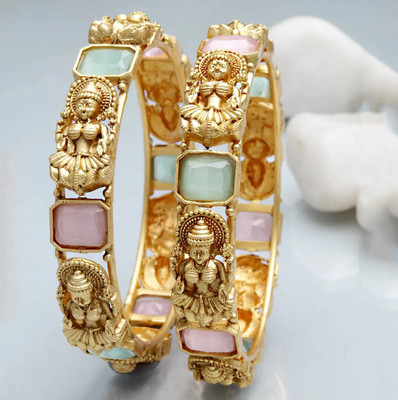 SGA FASHION Brass Gold-plated Bangle Set(Pack of 2)