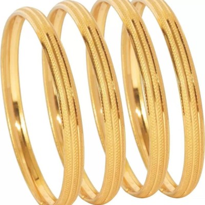 SGN FASHION Brass Gold-plated Bangle Set(Pack of 4)