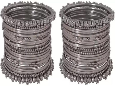Terraband Alloy Silver Bangle Set(Pack of 40)