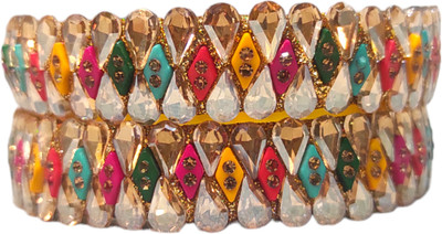 NewSS Metal Beads Bangle Set(Pack of 4)