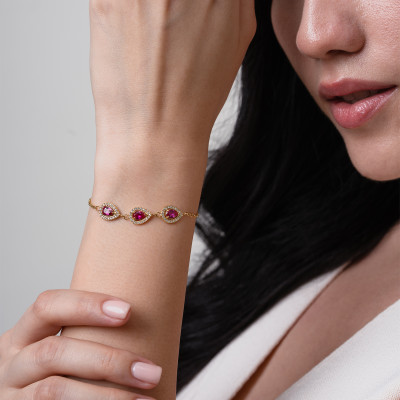 Elinor Jewels Stainless Steel Cubic Zirconia Bracelet