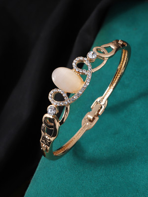 Anika's Creation Alloy Cubic Zirconia Gold-plated Bracelet