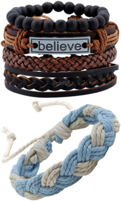 PIXFLIX Dori, Alloy Charm Bracelet(Pack of 2)