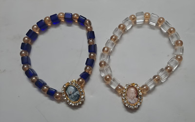 GURU JI CREATION Crystal, Glass Bracelet Set(Pack of 2)