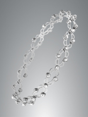 RKB SALES Alloy Cubic Zirconia Silver Bracelet
