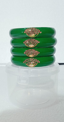 ASP Glass Cubic Zirconia Bangle Set(Pack of 4)
