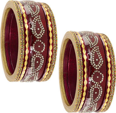 ZULKA Lac Diamond, Zircon Bangle Set(Pack of 10)