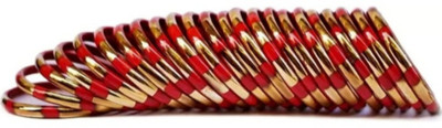 GulNaz Creations Glass Bangle Set(Pack of 24)