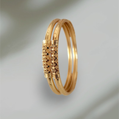 HD PITHADIYA Alloy Gold-plated Bangle(Pack of 2)