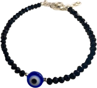 shukarana BLACK BEADS WITH BLUE EVIL EYE CHAIN ANKLET (PAYAL) FOR GIRLS Metal Anklet