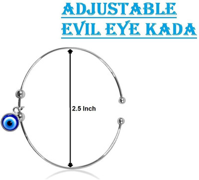 White Chimes Metal Silver Kada(Pack of 2)