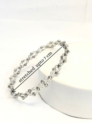 RKB SALES Alloy Cubic Zirconia Silver Bracelet