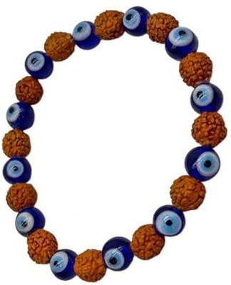 VIBESLE Stone, Rudraksha, Evil Eye Beads, Crystal Charm Bracelet