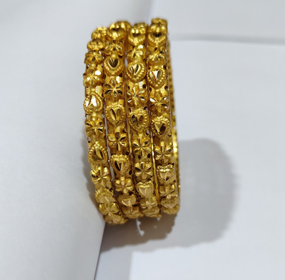 AnjaliImitation Brass Gold-plated Bangle Set(Pack of 4)