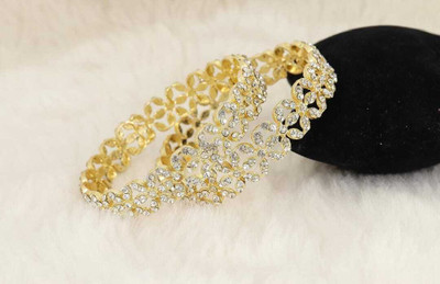 SGN FASHION Brass Gold-plated Bangle Set(Pack of 2)