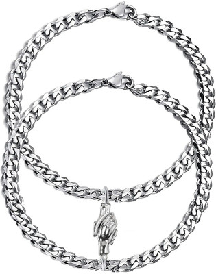 ruby collection Metal, Stainless Steel Bracelet Set(Pack of 2)