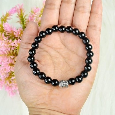 VIBESLE Crystal, Black Obsidian Beads Charm Bracelet