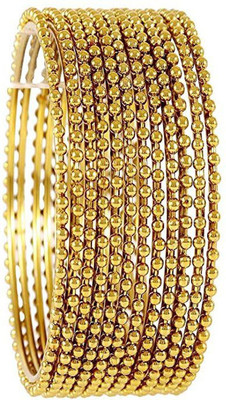 OJHA Metal Beads Bangle Set(Pack of 12)