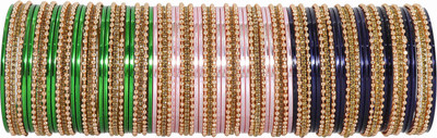 ZULKA Metal Zircon Bangle Set(Pack of 90)