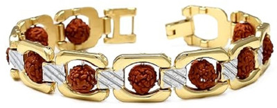 COMFORT PLANET Brass, Rudraksha Gold-plated Bracelet