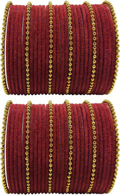 Qrown Metal Gold-plated Bangle Set(Pack of 10)