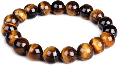 VIBESLE Stone, Tiger's Eye Beads, Crystal Charm Bracelet