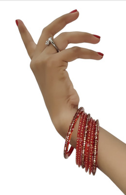 wear your shine with sk Glass Bangle Set(Pack of 7)