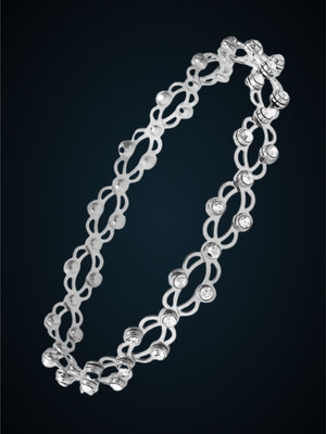 RKB SALES Alloy Cubic Zirconia Silver Bracelet