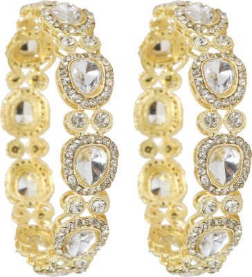 NMII Metal Zircon Gold-plated Kada(Pack of 2)