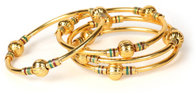 Mad Club Alloy Gold-plated Bangle Set(Pack of 4)