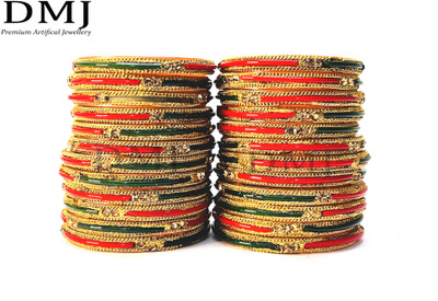 DMJ Plastic Zircon Bangle Set(Pack of 24)