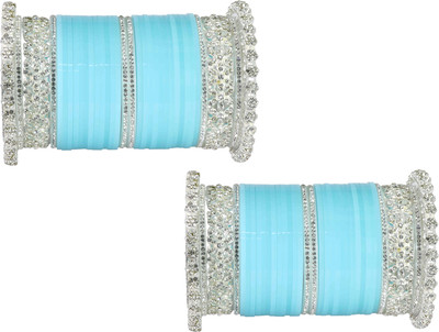 LAVAZZA Metal Zircon Bangle Set(Pack of 10)