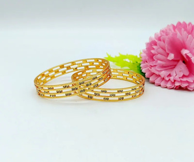 DENICRAAS Alloy Gold-plated Bangle Set(Pack of 2)