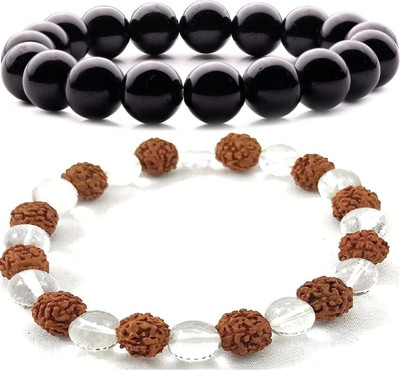 IKONKARR Stone, Crystal, Rudraksha Bracelet(Pack of 2)