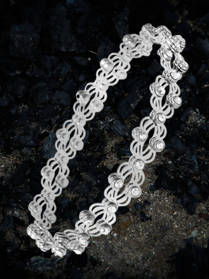 RKB SALES Alloy Cubic Zirconia Silver Bracelet