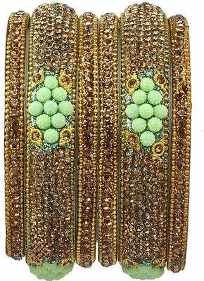 GLIKA Metal Beads, Zircon Gold-plated Bangle Set(Pack of 6)