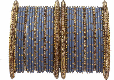 ZINEKA Metal Zircon Gold-plated Bangle Set(Pack of 34)