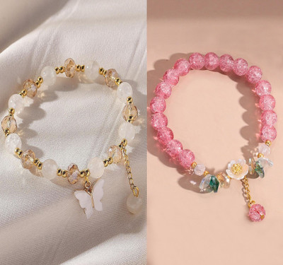 Filiko Crystal, Glass Bracelet(Pack of 2)