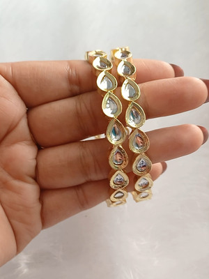 R S COLLECTION Brass Gold-plated Kada(Pack of 4)