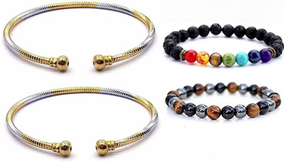 P R Production Brass Charm Bracelet(Pack of 2)