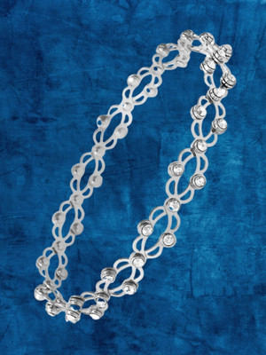 RKB SALES Alloy Cubic Zirconia Silver Bracelet