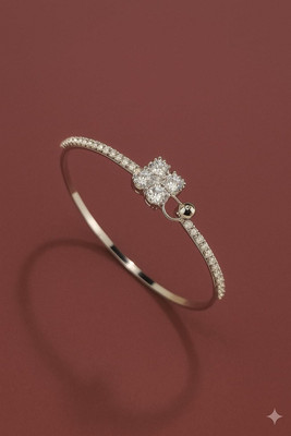 SVFANCY Stainless Steel Cubic Zirconia Silver Cuff